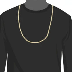 Men's 10K Yellow Gold Ball Moon Cut Chain 5mm 22-30in 8 Men's 10K Yellow Gold Ball Moon Cut Chain 5mm 22-30in -Urban Jewels Shop mens chains yellow gold ball moon cut chain 10k 5mm 22 30in 3