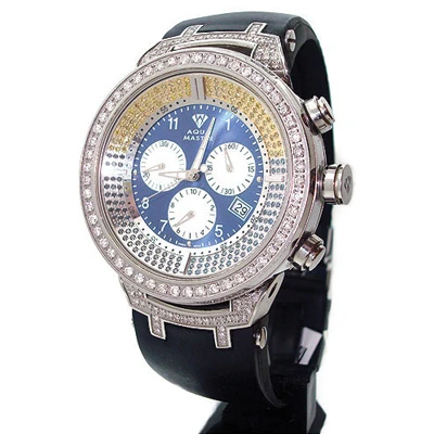 Men's Color Diamond Aqua Master Watch 4.25ct 1 Men's Color Diamond Aqua Master Watch 4.25ct