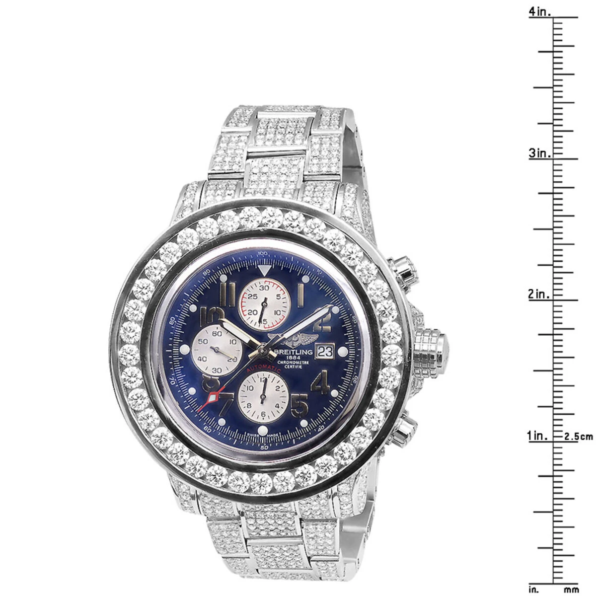 Men's Breitling Super Avenger Diamond Watch 23.78ct 4 Men's Breitling Super Avenger Diamond Watch 23.78ct - Image 4