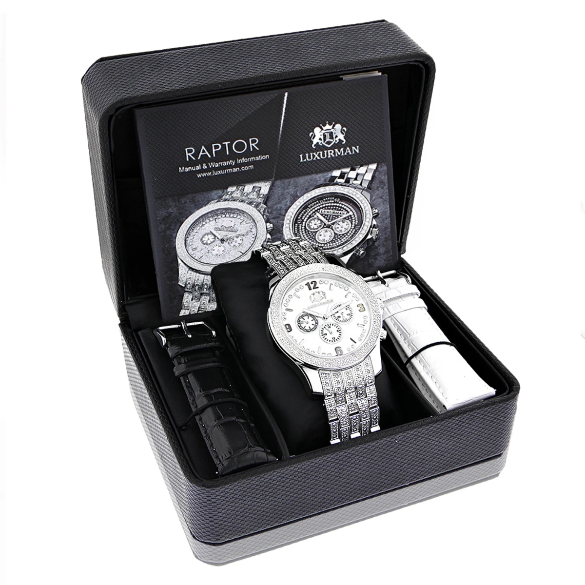 Men's Diamond Band Watch By LUXURMAN 1 Carat 4 Men's Diamond Band Watch By LUXURMAN 1 Carat - Image 4