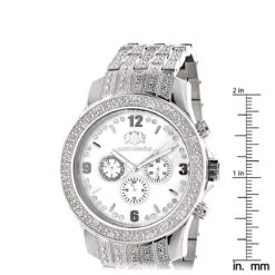 Men's Diamond Band Watch By LUXURMAN 1 Carat 9 Men's Diamond Band Watch By LUXURMAN 1 Carat -Urban Jewels Shop mens diamond band watch by luxurman 1 carat ruler