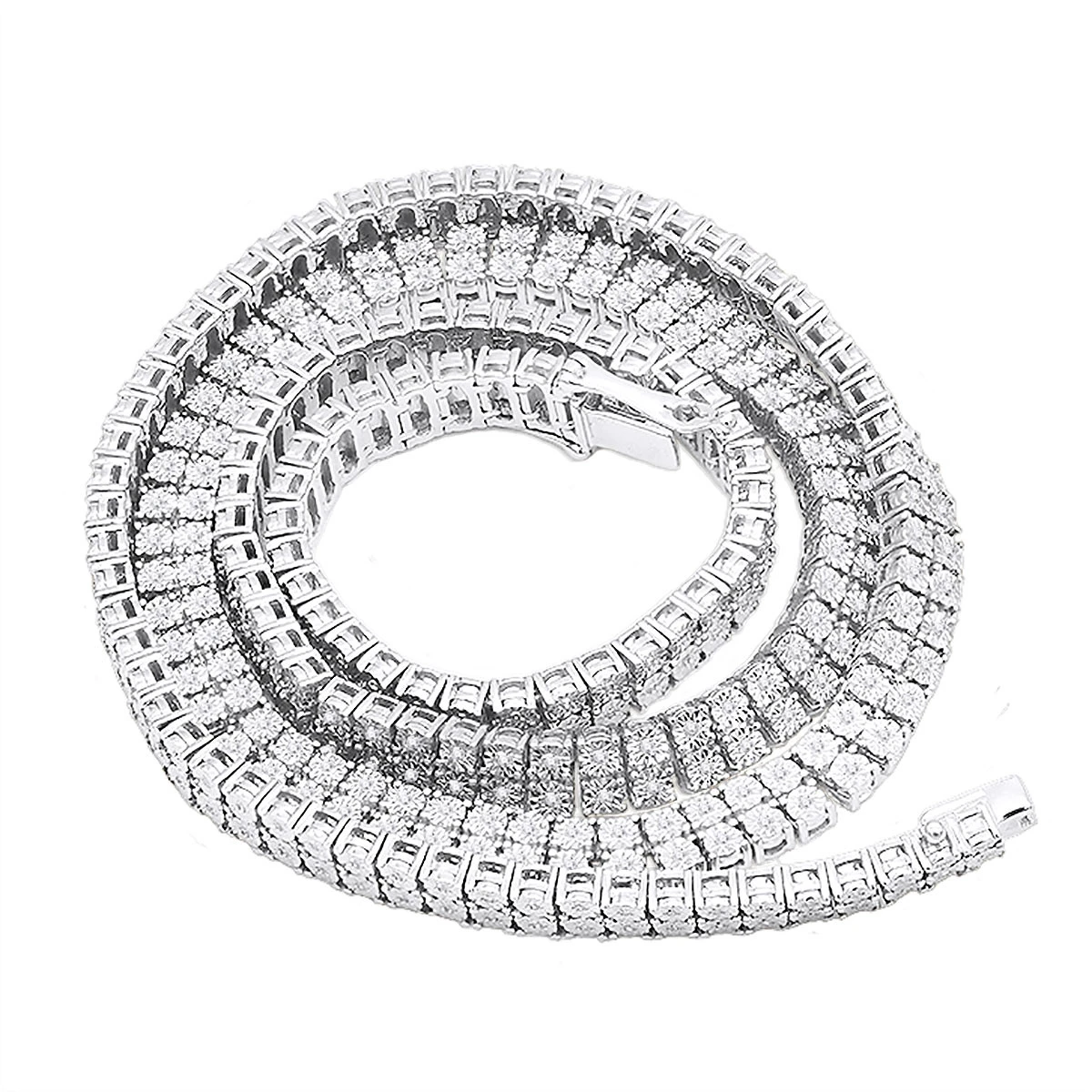 Men's Diamond Tennis Chain 10K Yellow Gold Affordable 2 Row Necklace 1ct 9 Men's Diamond Tennis Chain 10K Yellow Gold Affordable 2 Row Necklace 1ct - Image 9