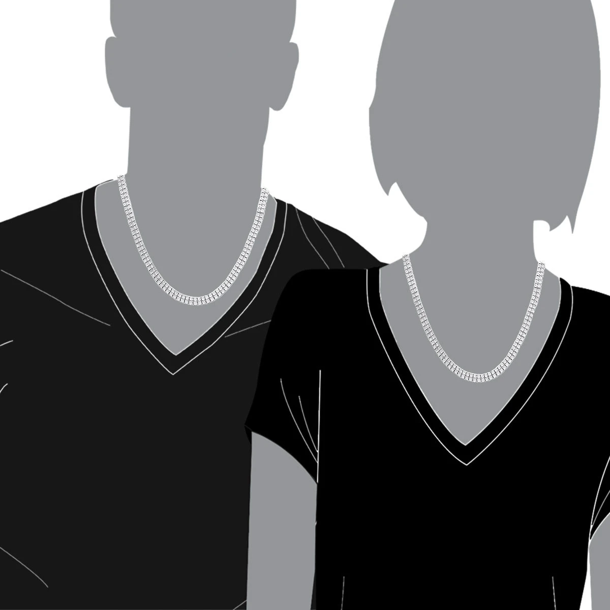 Men's Diamond Tennis Chain 10K Yellow Gold Affordable 2 Row Necklace 1ct 10 Men's Diamond Tennis Chain 10K Yellow Gold Affordable 2 Row Necklace 1ct - Image 10