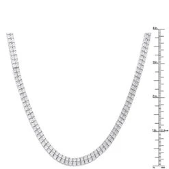 Men's Diamond Tennis Chain 10K Yellow Gold Affordable 2 Row Necklace 1ct 29 Men's Diamond Tennis Chain 10K Yellow Gold Affordable 2 Row Necklace 1ct -Urban Jewels Shop mens diamond tennis chain in real 10k gold affordable 2 row necklace 1ct 407129 ruler white