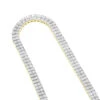 Men's Diamond Tennis Chain 10K Yellow Gold Affordable 2 Row Necklace 1ct