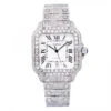 Men's Diamond Watch Cartier Santos De Cartier 40mm White Dial