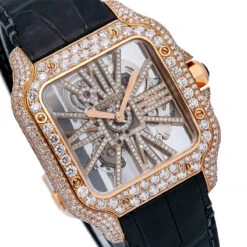 Men's Diamond Watch Cartier Santos De Cartier 18K Gold 39,8mm -Urban Jewels Shop mens diamond watch cartier santos de cartier rose gold 398 mm w01216 0E8A3039 2048x2048