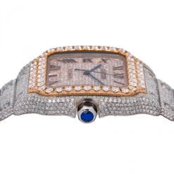 Men's Diamond Watch Cartier Santos De Cartier 18K Gold Rose Gold Tone Dial -Urban Jewels Shop mens diamond watch cartier santos de cartier rose gold rose gold tone dial w01210 0E8A2999 2048x2048