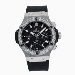 Men's Diamond Watch Hublot Big Bang 44mm Black Dial