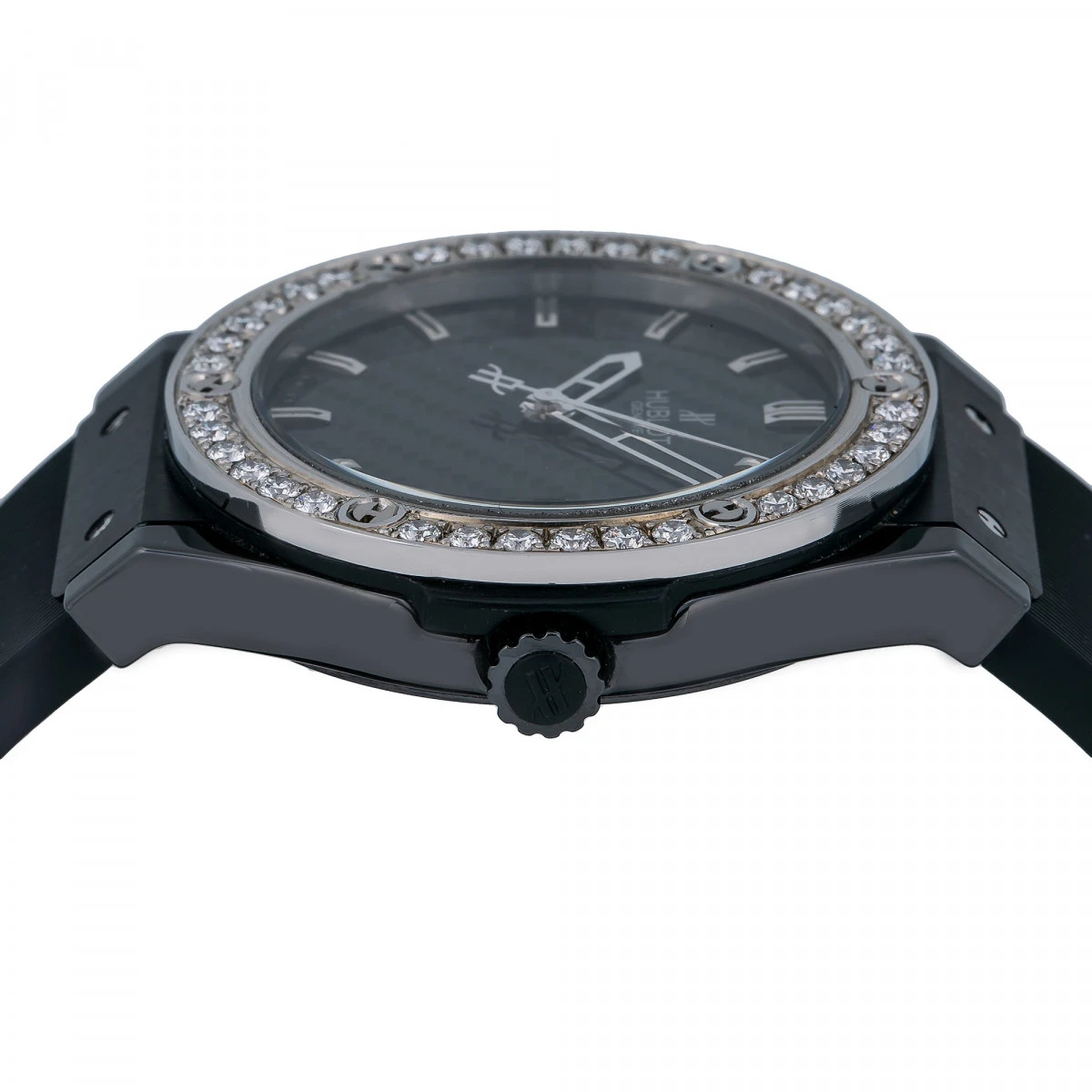 Men's Diamond Watch Hublot Classic Fusion 45mm Black Dial W01045 3 Men's Diamond Watch Hublot Classic Fusion 45mm Black Dial W01045 - Image 3