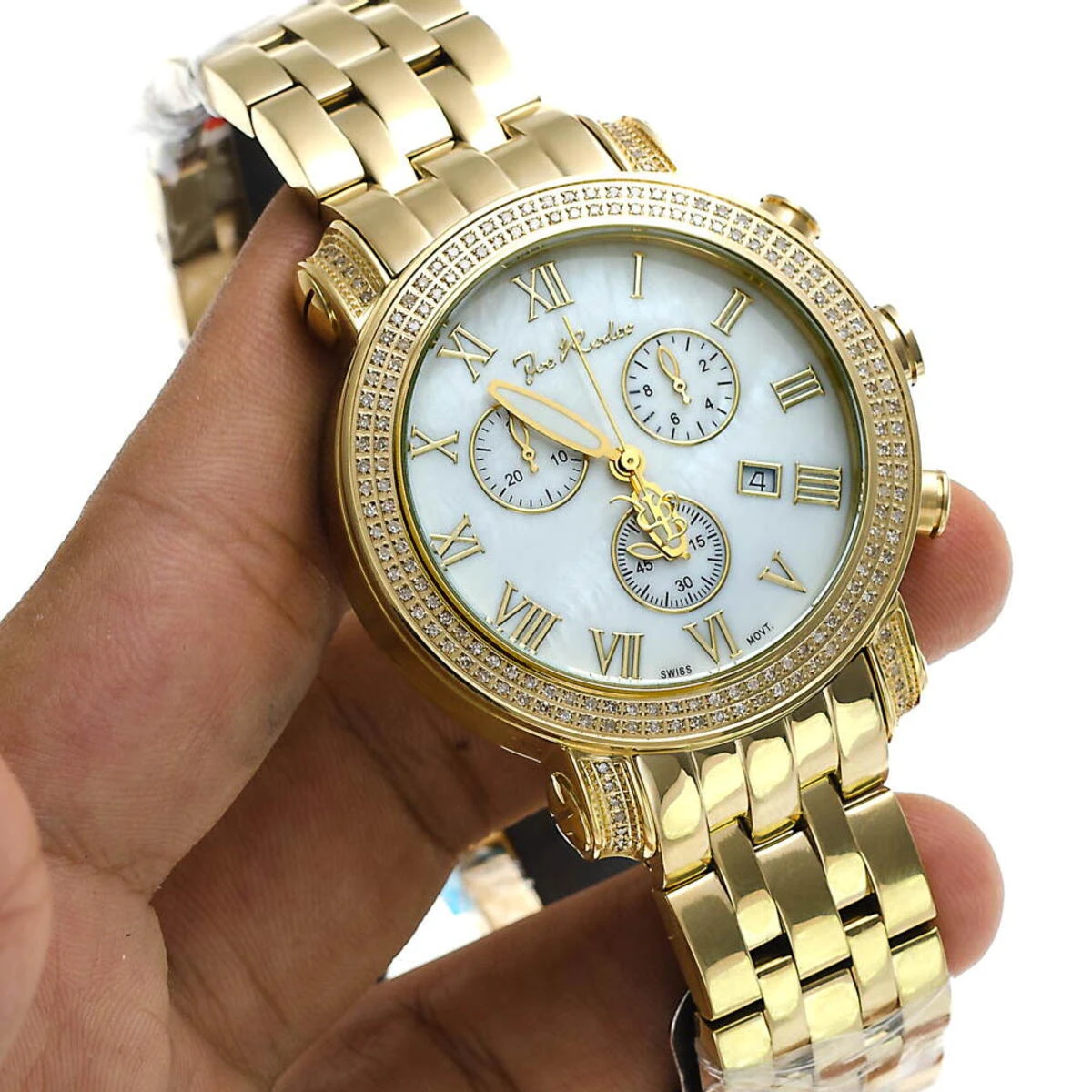 Men's Diamond Watch Joe Rodeo Classic 1.75ct Yellow 8 Men's Diamond Watch Joe Rodeo Classic 1.75ct Yellow - Image 8