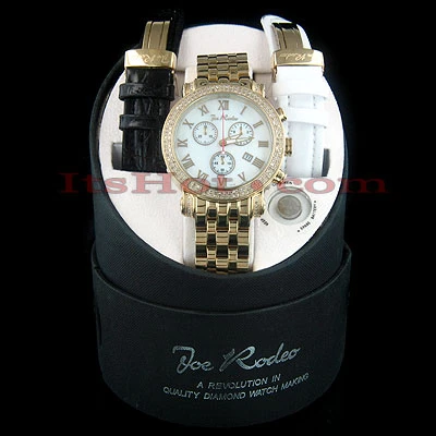 Men's Diamond Watch Joe Rodeo Classic 1.75ct Yellow 5 Men's Diamond Watch Joe Rodeo Classic 1.75ct Yellow - Image 5