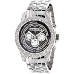 Men's Diamond Watch: Luxurman 0.50ct