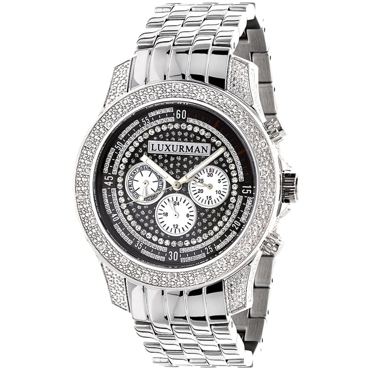 Men's Diamond Watch: Luxurman 0.50ct 1 Men's Diamond Watch: Luxurman 0.50ct
