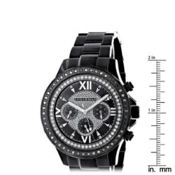 Men's Diamond Luxurman Black Diamond Watch 2ct Liberty -Urban Jewels Shop mens diamond watches luxurman black diamond watch 2ct liberty ruler