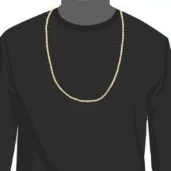 Men's 10K Yellow Gold Ball Moon Cut Chain 4mm 8 Men's 10K Yellow Gold Ball Moon Cut Chain 4mm -Urban Jewels Shop mens gold chains yellow gold ball moon cut chain 10k 4 mm 3