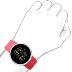 Men's Gucci I-Gucci Luxury 3.10ct Diamond Watch With Digital Steel Case & Red Rubber YA114212 -Urban Jewels Shop mens gucci luxury diamond watch 310ct p 42329 bod