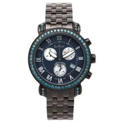 Men's Joe Rodeo Blue Diamond Watch 5.50ct Classic
