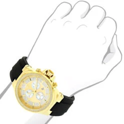 Men's Joe Rodeo Liberty Diamond Watch 1.5ct Yellow Gold Plated -Urban Jewels Shop mens joe rodeo liberty diamond watch 15ct yellow gold plated bod