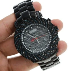 Men's Joe Rodeo Blue Black Diamond Watch 4.25ct 16 Men's Joe Rodeo Blue Black Diamond Watch 4.25ct -Urban Jewels Shop mens joe rodeo watches blue black diamond watch 425ct p 35786 bod3