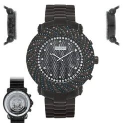 Men's Joe Rodeo Blue Black Diamond Watch 4.25ct 14 Men's Joe Rodeo Blue Black Diamond Watch 4.25ct -Urban Jewels Shop mens joe rodeo watches blue black diamond watch 425ct p 35786 main2