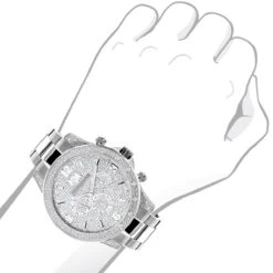 Men's Luxurman Diamond Watch 0.5ct Liberty Swiss Quartz -Urban Jewels Shop mens luxurman diamond watch 05ct liberty bod