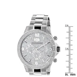 Men's Luxurman Diamond Watch 0.5ct Liberty Swiss Quartz -Urban Jewels Shop mens luxurman diamond watch 05ct liberty ruler