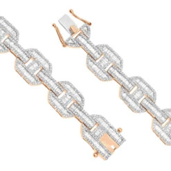Mens Mariner Link Diamond Bracelet 10K Yellow Gold Round Baguette Diamonds 8ct 16 Mens Mariner Link Diamond Bracelet 10K Yellow Gold Round Baguette Diamonds 8ct -Urban Jewels Shop mens mariner link diamond bracelet solid 10k gold round baguette diamonds 8ct 407169 claspro