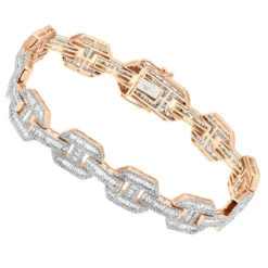 Mens Mariner Link Diamond Bracelet 10K Yellow Gold Round Baguette Diamonds 8ct 11 Mens Mariner Link Diamond Bracelet 10K Yellow Gold Round Baguette Diamonds 8ct -Urban Jewels Shop mens mariner link diamond bracelet solid 10k gold round baguette diamonds 8ct 407169 ro