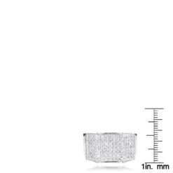 Unique Men's Diamond Ring 14K Yellow Gold 2.07ct -Urban Jewels Shop mens pave diamond ring 14k 207ct p 40474 rulerwh