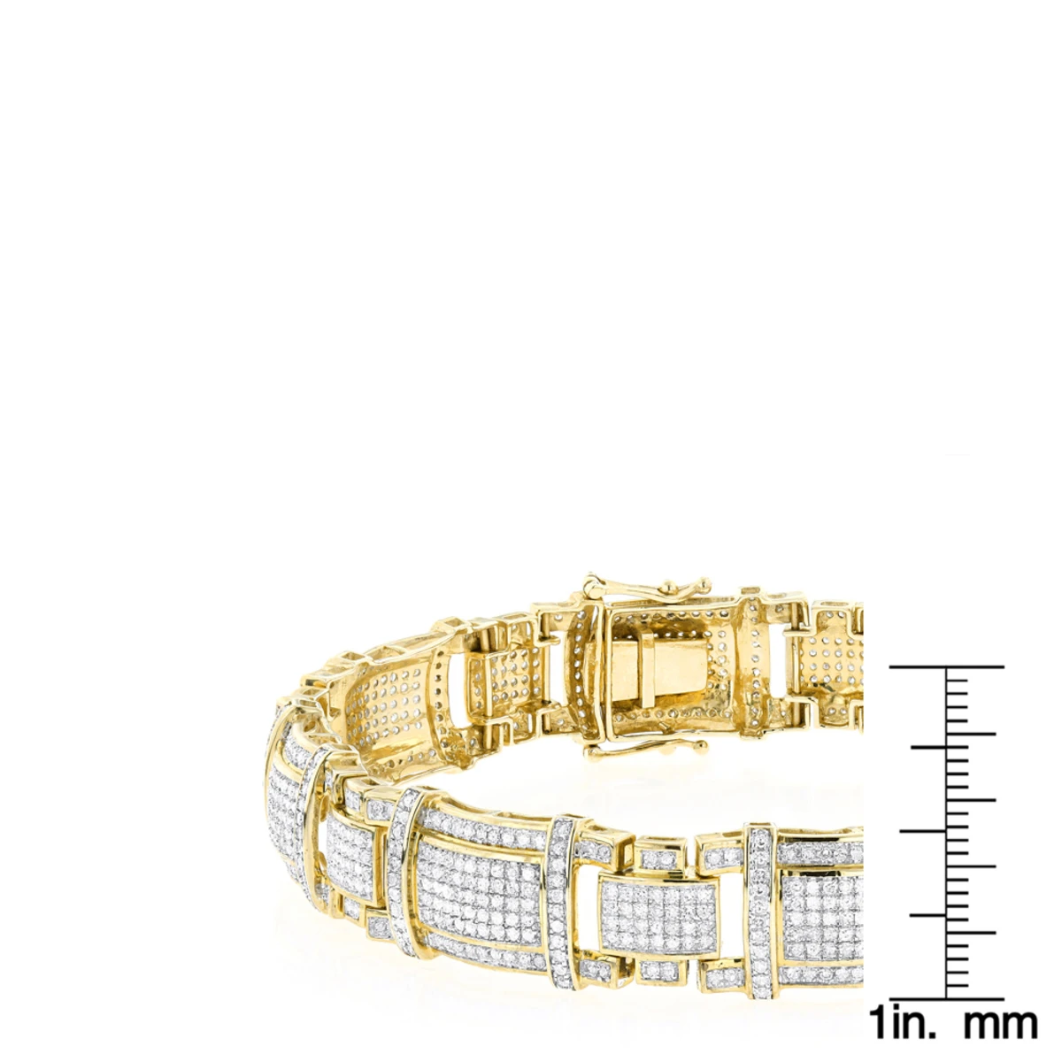 Men's Real Diamond Bracelet 10K Yellow Gold 4ct 6 Men's Real Diamond Bracelet 10K Yellow Gold 4ct - Image 6
