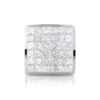 Men's Single Princess Cut Diamond Stud Earring 14K White Gold 1ct