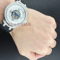 White Men's Skeleton AutomaticJoe Rodeo Diamond Watch 2.20ct -Urban Jewels Shop mens skeleton watches joe rodeo diamond watch 220ct p 45429bod