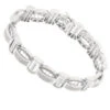Men's Sterling Silver Diamond Bracelet 1.25ct