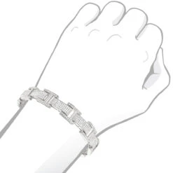 Men's Sterling Silver Diamond Bracelet 3.96ct 6 Men's Sterling Silver Diamond Bracelet 3.96ct -Urban Jewels Shop mens sterling silver diamond bracelet 396 ct p 35868 bodwh