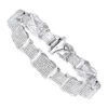 Men's Sterling Silver Diamond Bracelet 4 Ct