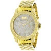 Men's Yellow Gold Tone Watch With Diamonds 0.50ct Luxurman