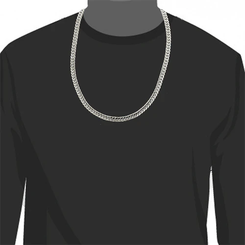 Miami 14K White Gold Cuban Link Curb Chain 8.4mm 22-40in 3 Miami 14K White Gold Cuban Link Curb Chain 8.4mm 22-40in - Image 3