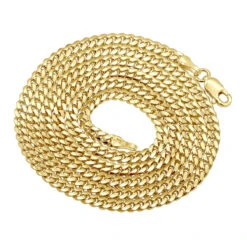 Miami 14K Yellow Gold Cuban Link Curb Chain For Men 2.5mm 22-40in -Urban Jewels Shop miami yellow gold cuban link curb chain 14k 25mm 22 40in backye