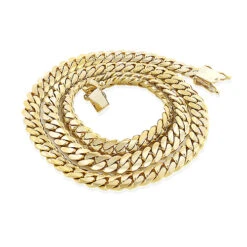 Men's Miami 14K Yellow Gold Cuban Link Chain By Luxurman 8mm 22-40in -Urban Jewels Shop miami yellow gold cuban link curb chain 14k 8mm 22 40in 4
