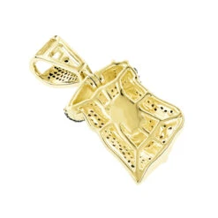 Mini Black Diamond Jesus Head Pendant Charm 10K Yellow Gold 1/2 Carat -Urban Jewels Shop mini black diamond jesus head pendant charm solid 10k gold 12 carat backye