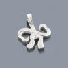 Small Heart Bow Diamond Pendant 0.17ct Sterling Silver