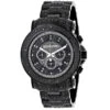Luxurman Fully Paved Oversized Iced Out Black Diamond Black Dial Men's Watch 2ct