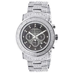 Oversized Iced Out Men's Diamond Luxurman Watch 2ct Escalade