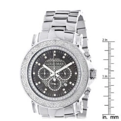 Oversized Men's Diamond Watch 0.25ct Black MOP Luxurman Escalade W Chronograph 9 Oversized Men's Diamond Watch 0.25ct Black MOP Luxurman Escalade W Chronograph -Urban Jewels Shop oversized mens diamond watch 025ct black mop luxurman escalade w chronograph ruler