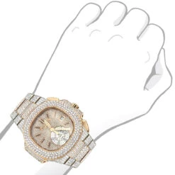Patek Philippe Nautilus Iced Out Diamond Watch For Men 35ct 18k Rose Gold -Urban Jewels Shop patek philippe nautilus iced out diamond watch for men 35ct 18k rose gold bod