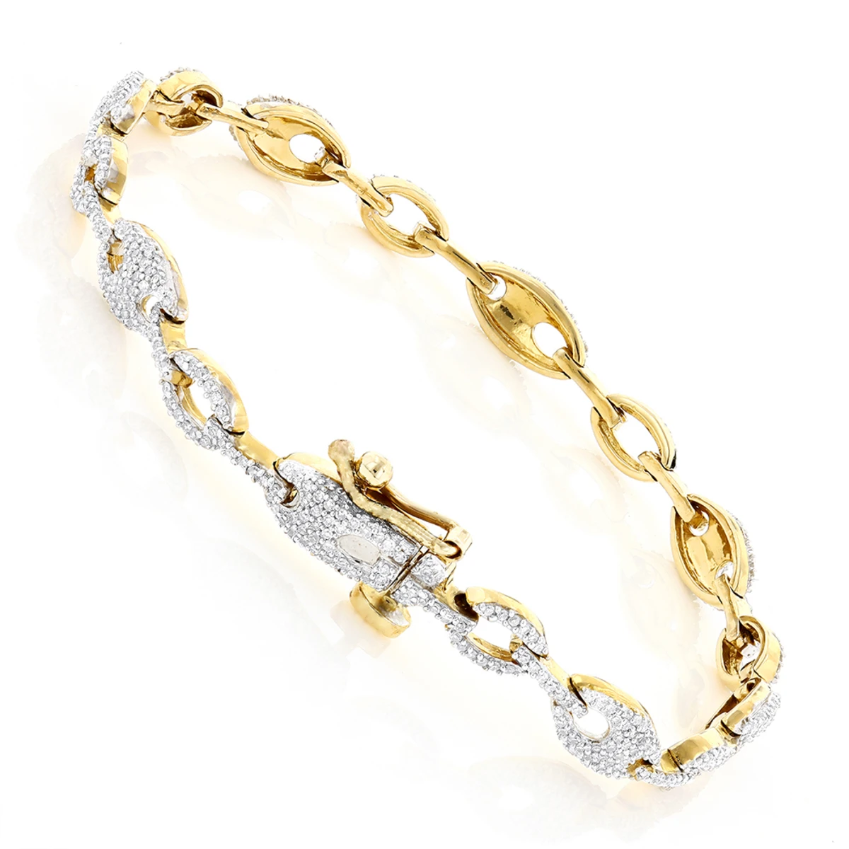 Pave 14K White Gold Ladies Diamond Bracelet 1.1ct 4 Pave 14K White Gold Ladies Diamond Bracelet 1.1ct - Image 4