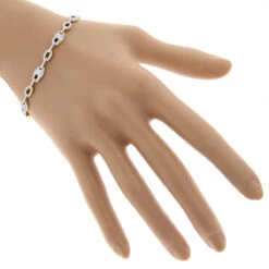 Pave 14K White Gold Ladies Diamond Bracelet 1.1ct 10 Pave 14K White Gold Ladies Diamond Bracelet 1.1ct -Urban Jewels Shop pave bracelets 14k gold ladies diamond bracelet 145ct p 7197 bodye