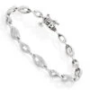 Pave 14K White Gold Ladies Diamond Bracelet 1.1ct