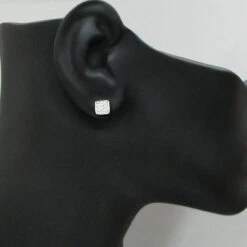 Pave Diamond Stud Earrings 0.45ct 14K White Gold -Urban Jewels Shop pave diamond stud earrings 045ct 14k gold p 44590bod